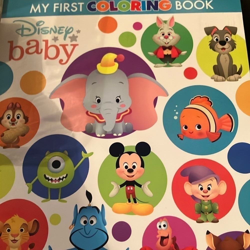 Disney Coloring Book Large Pictures With 12 Bold Twistable Crayola Color Pencils
